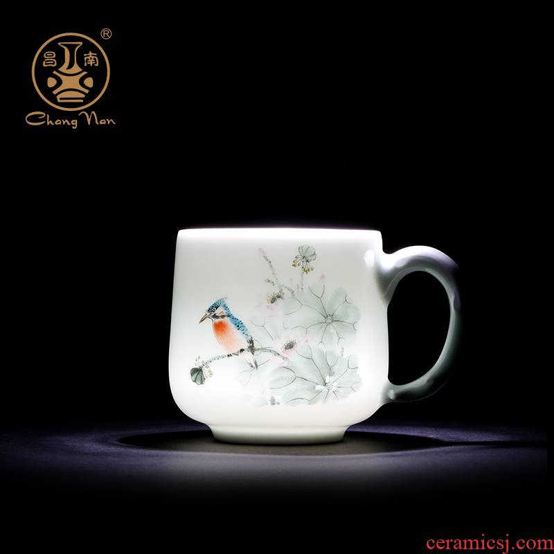 Master chang south porcelain made tea cups with cover jingdezhen ceramic tea set gift boxes and meeting Chinese people make tea cup cup