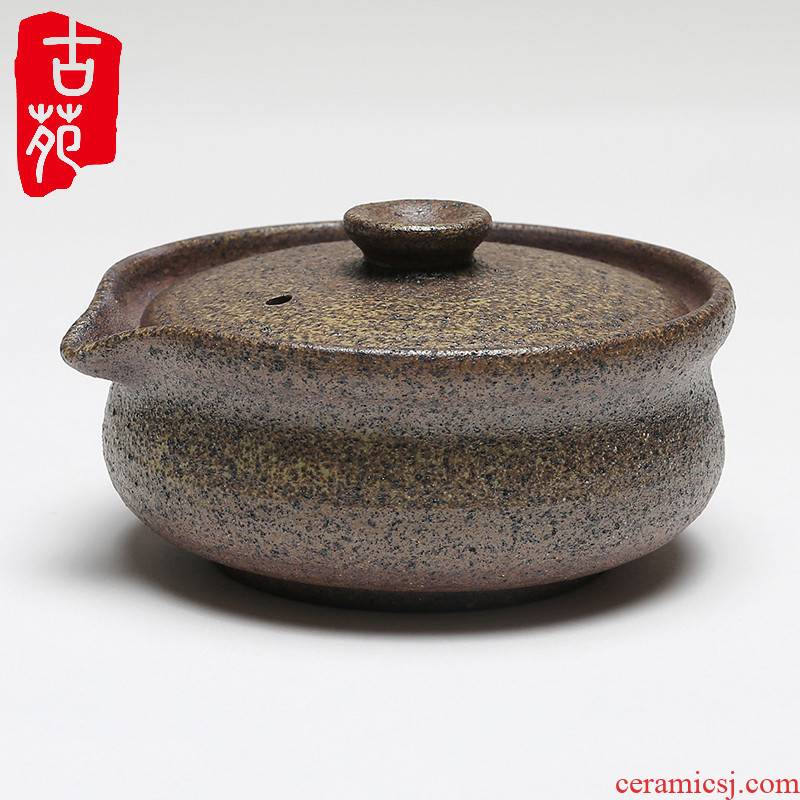 Coarse some ceramic porcelain imitation wood yixing purple sand tea kung fu small bowl hand Japanese tea pot of lesser tureen