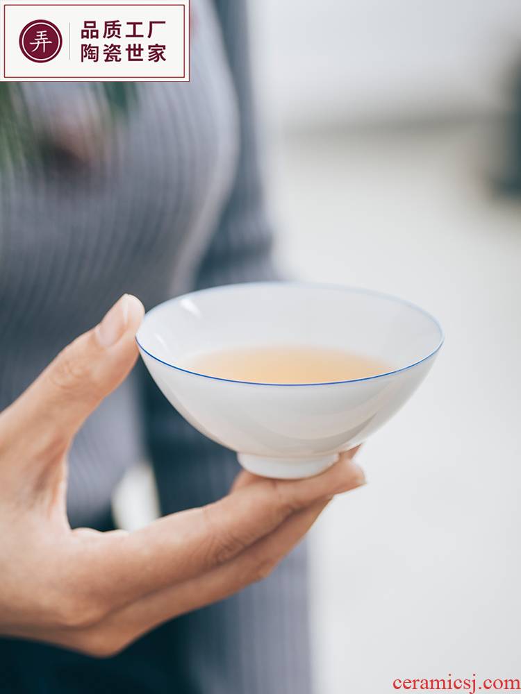 Jingdezhen porcelain sample tea cup kung fu master cup single CPU thin foetus ceramic cups manual small personal tea cup