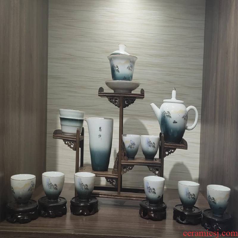 Jingdezhen porcelain tea set. 1280