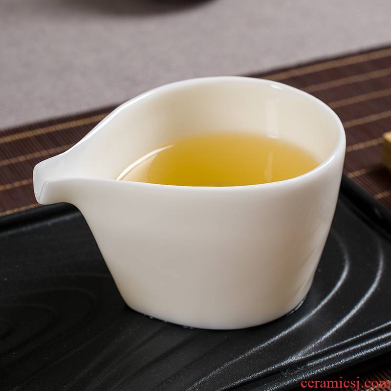 Dehua ceramic mud seal Japanese kung fu tea tea set white porcelain large points thickening antique fair heat - resistant jade porcelain cup
