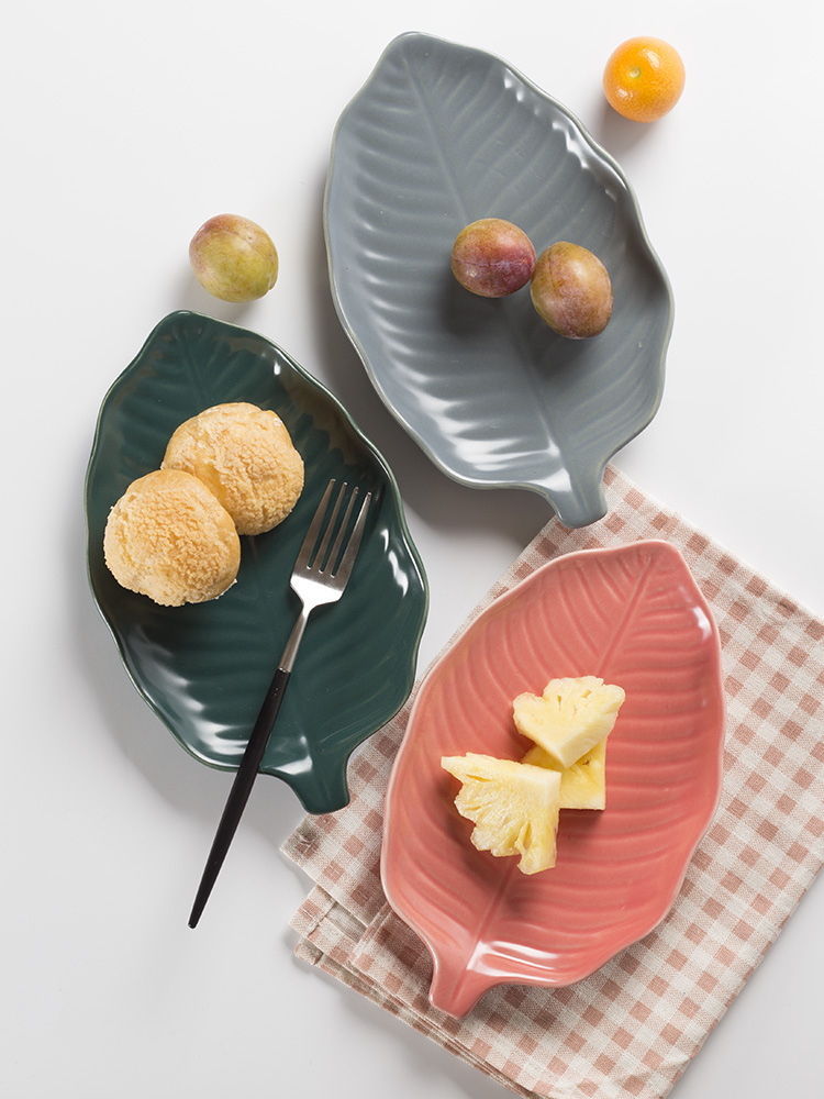 Creative Nordic irregular idea for light banana ceramic tableware dish dish dish dish, lovely snack dish snacks