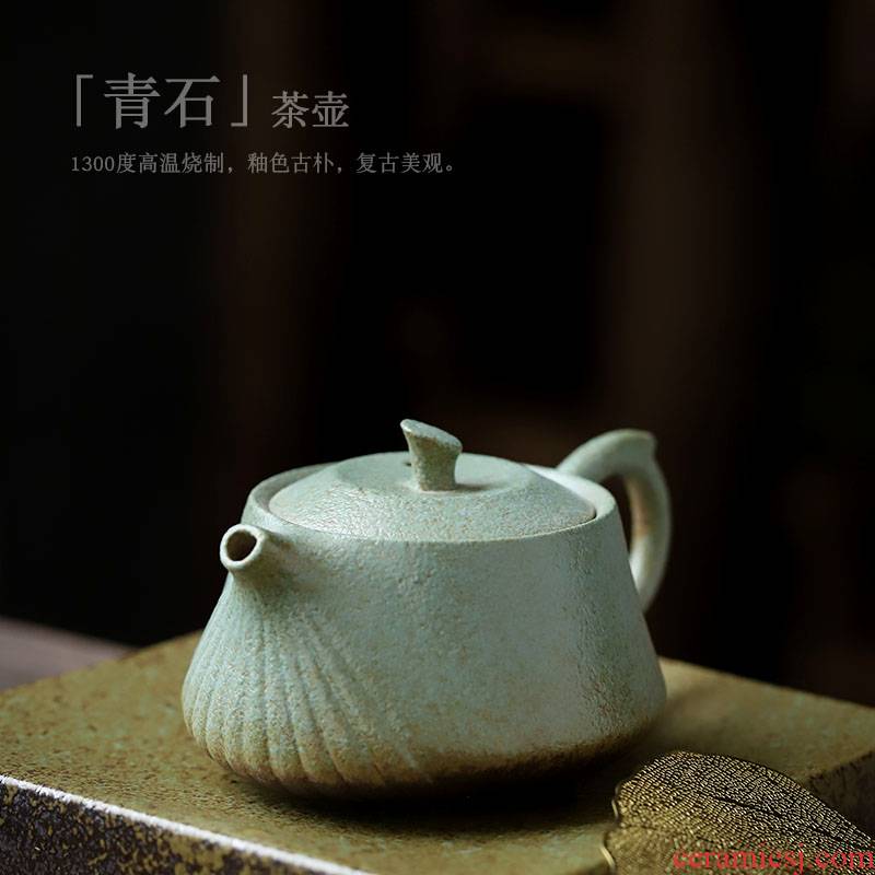 ShangYan Japanese ceramic teapot hand grasp pot of up small teapot single pot of filtering household contracted kung fu tea pot