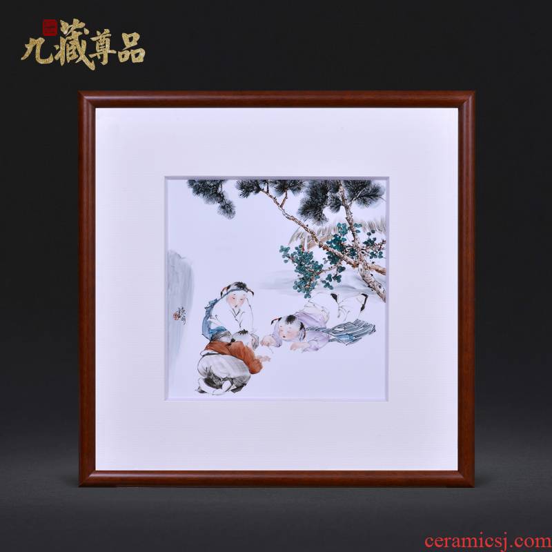 Jingdezhen ceramics dong - Ming li hand - made tong qu figure Chinese style household crafts decoration porcelain plate painting