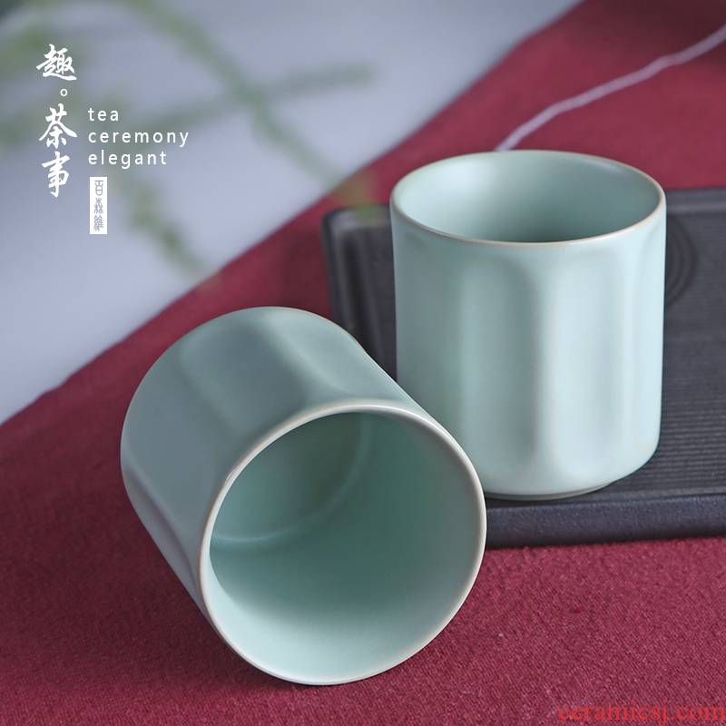 Slicing can raise your up Japanese ceramic cups master cup sample tea cup large porcelain personal single kung fu tea set