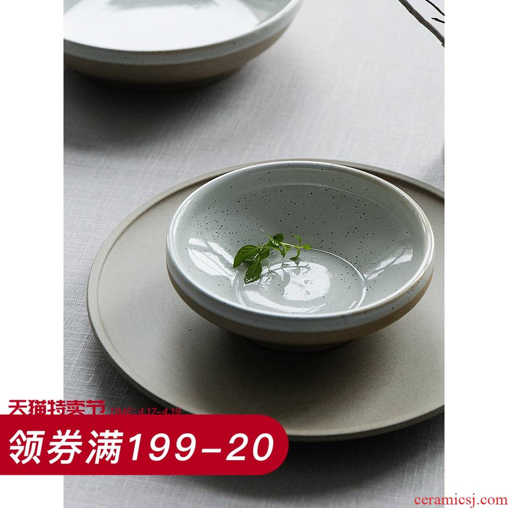 Household jobs and shire series white fantasy to use ceramic bowl dish bowl of soup bowl rainbow such as bowl of fruit salad bowl bowl