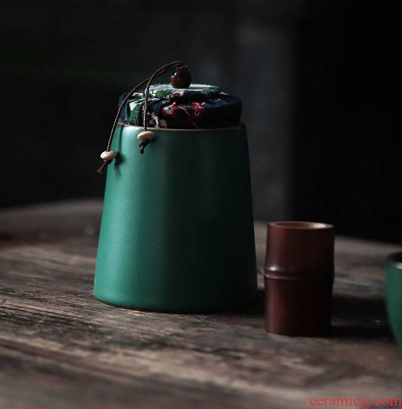 ShangYan small caddy fixings ceramic seal tank who spinosa puer tea box box, portable household small POTS, POTS