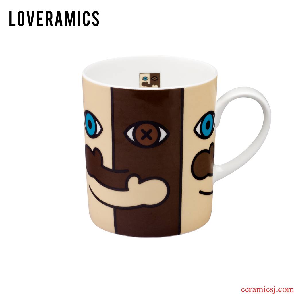 Loveramics love June I love mark cup three 380 ml ipads porcelain cup of milk tea cup cup (H & E)