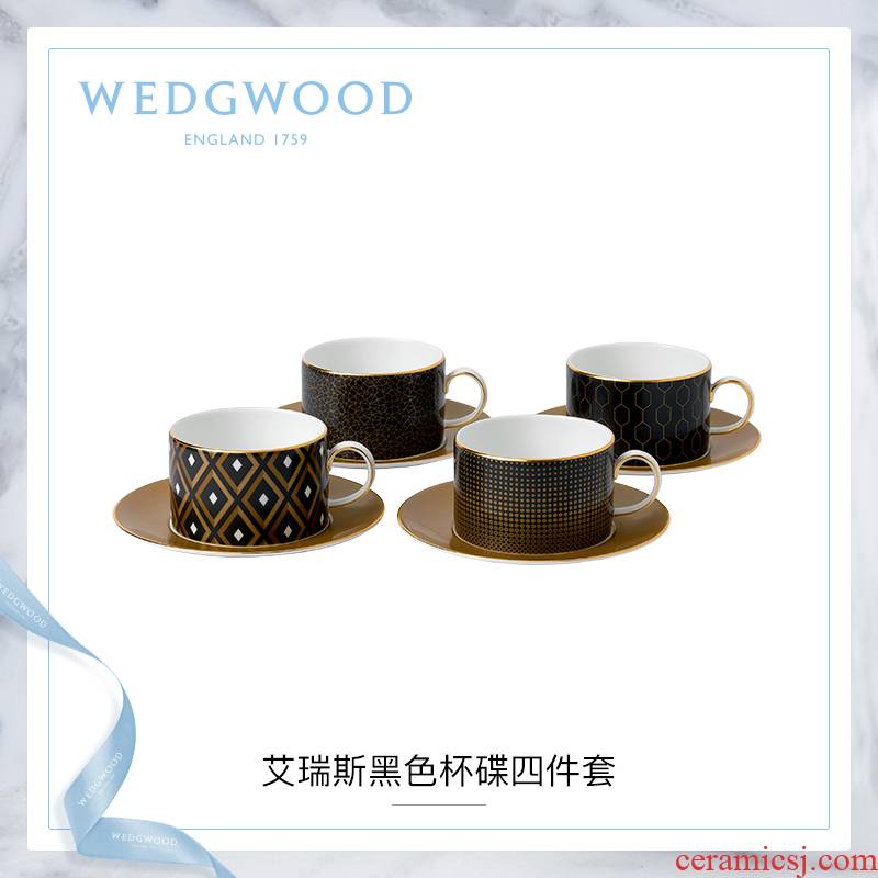 Iris WEDGWOOD waterford WEDGWOOD black ipads China tea cups and saucers 4 cups of coffee cup set