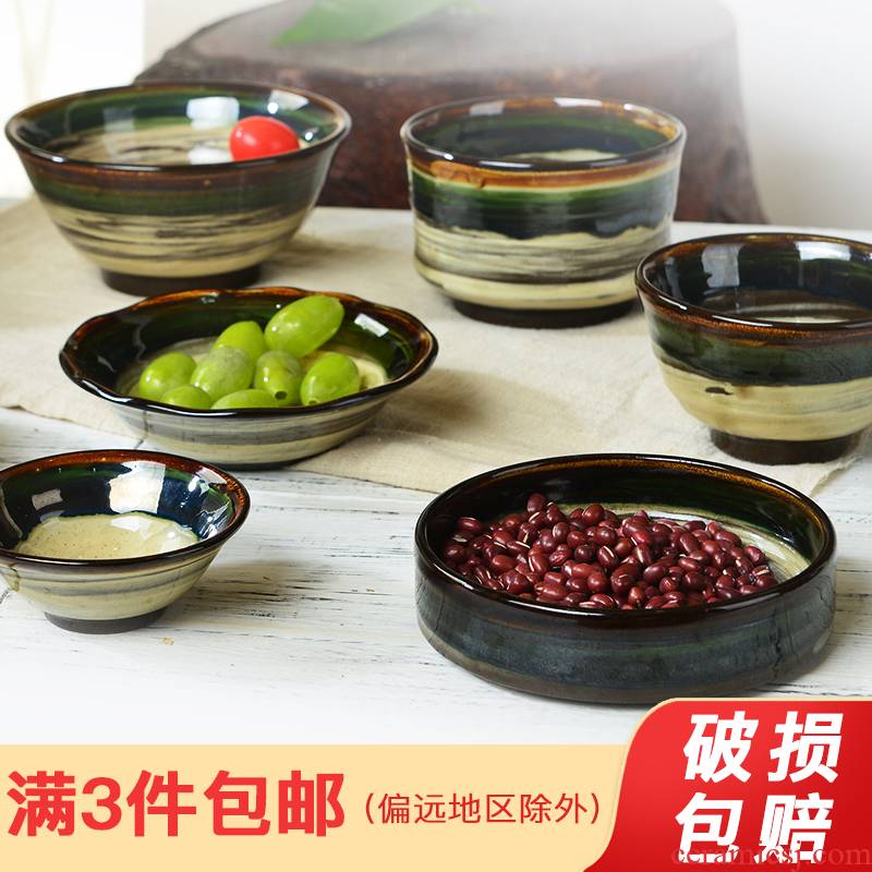 Three Japanese small dishes taste disc ceramic household dip in soy sauce dish dish dish dish flavor dishes