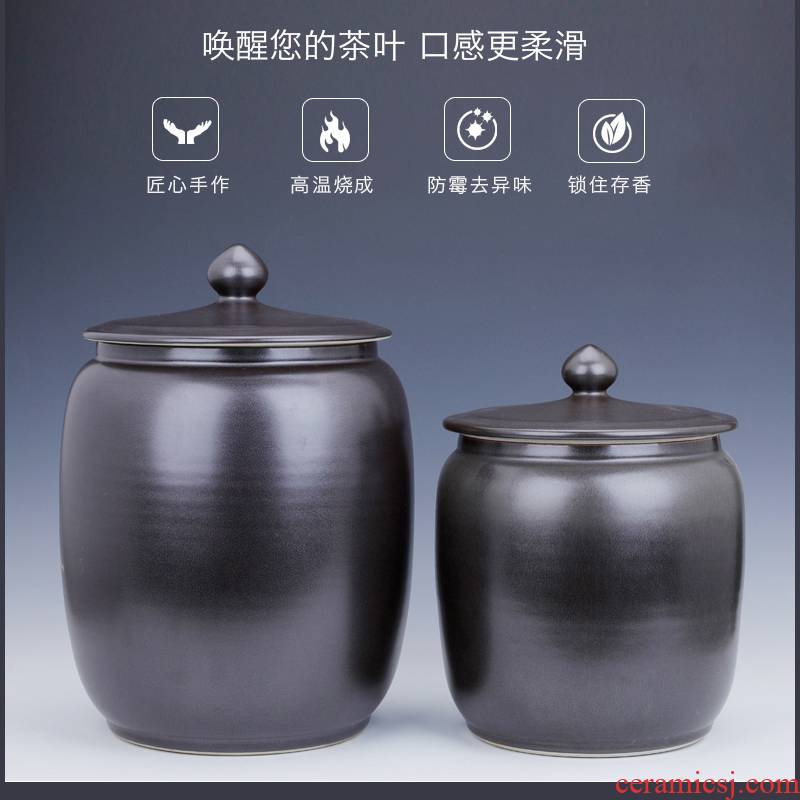 Checking out ceramic household size puer tea cake tea jar jar airtight save tea tea large capacity storage POTS