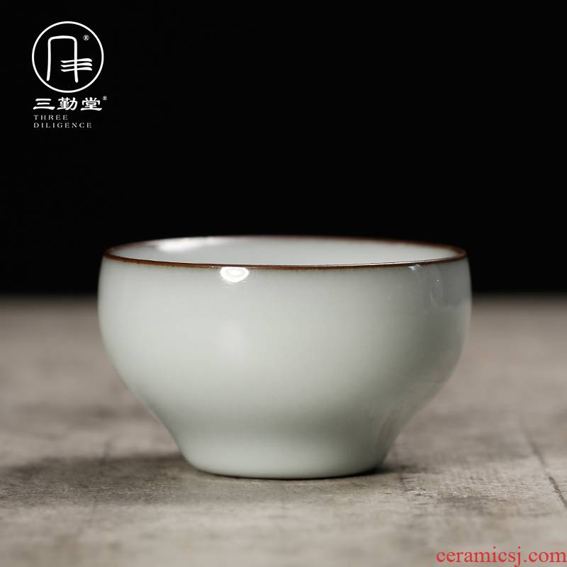 Three frequently hall jingdezhen up ceramic cups master cup single CPU kung fu tea pu - erh tea sample tea cup S44062