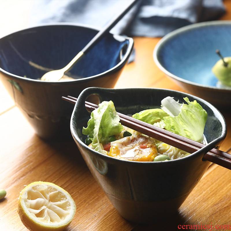 Beijing cherry fruit salad bowl ceramic tableware home European creative soup bowl move more rainbow such as bowl bowl dish bowl