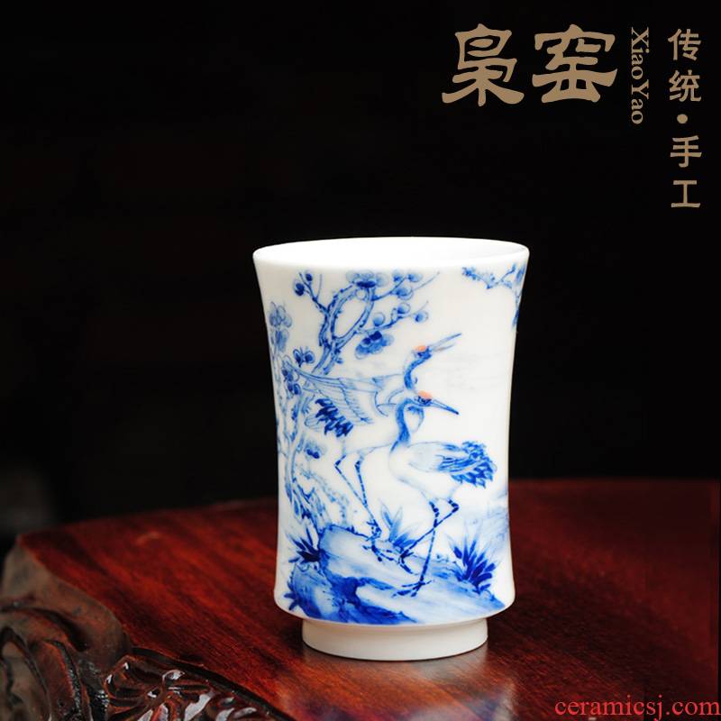 Hand - made porcelain teacup jingdezhen ceramic tea set master cup single cup sample tea cup cup bowl manually kung fu tea cups