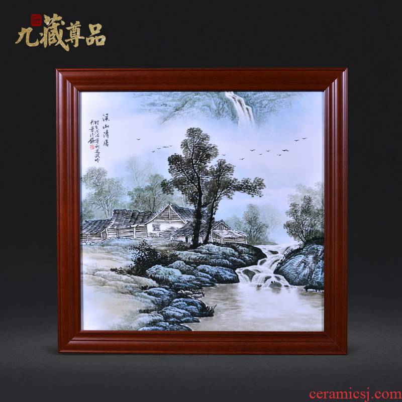 Jingdezhen ceramics Liu Shuwu hand - made khe sanh the qing reside adornment porcelain plate paintings of Chinese style household crafts