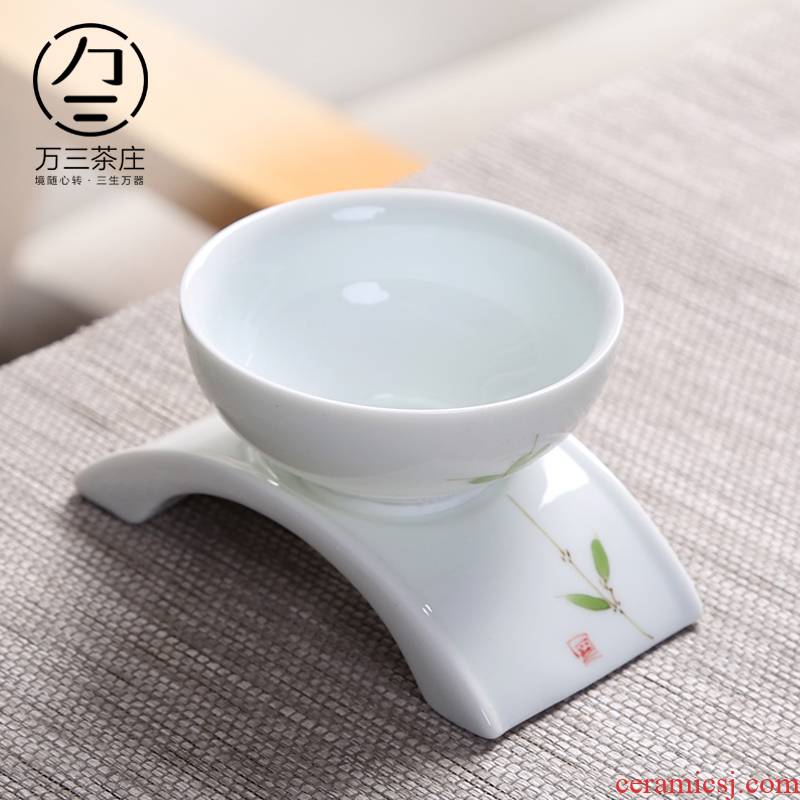 Three thousand hand - made white porcelain kung fu tea tea village accessories tea tea tea tea filter good ceramic filters