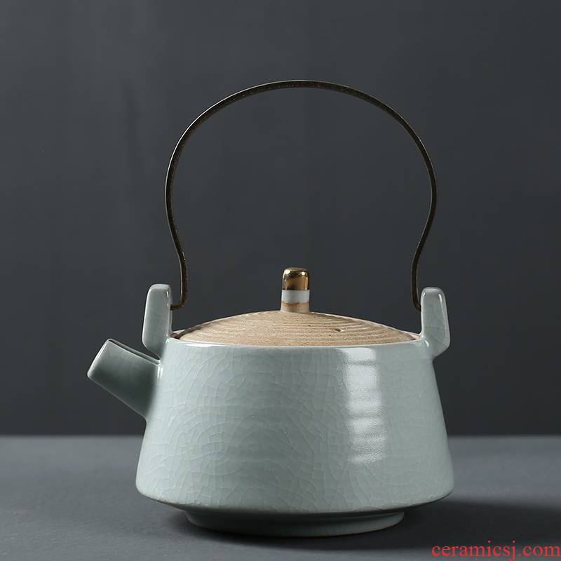 Your up ceramic teapot single pot of Japanese contracted pot of hand - made of porcelain girder branches kung fu tea set household teapot