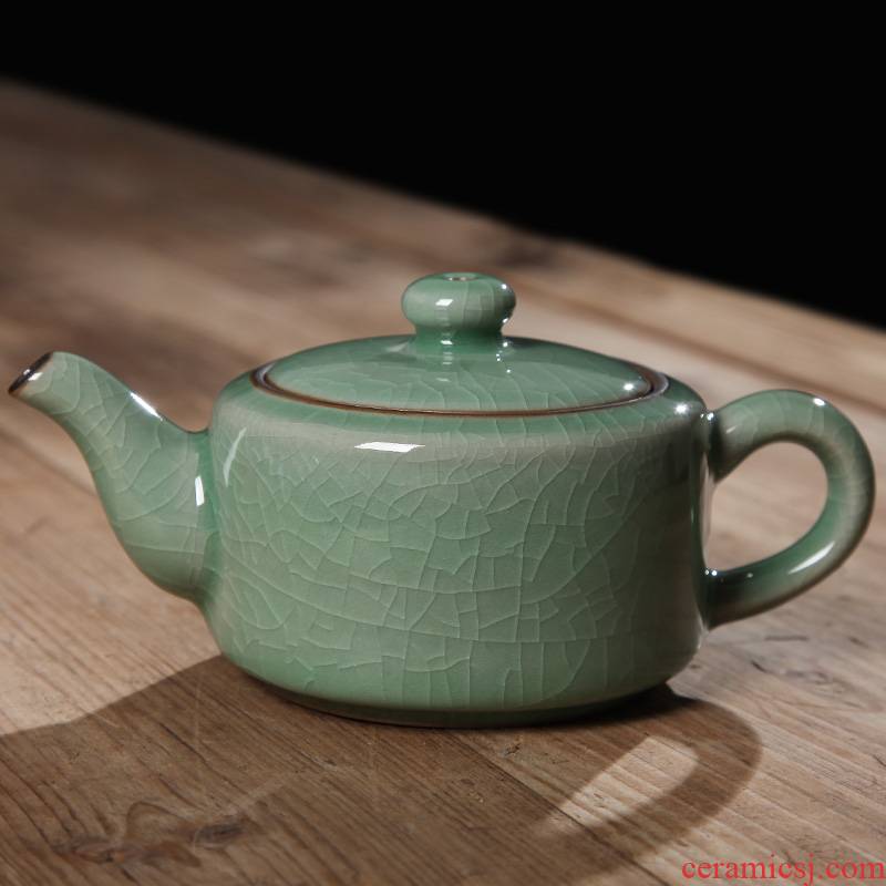 QY modern Chinese style together scene celadon ceramic teapot large small single pot home kung fu pot teapot