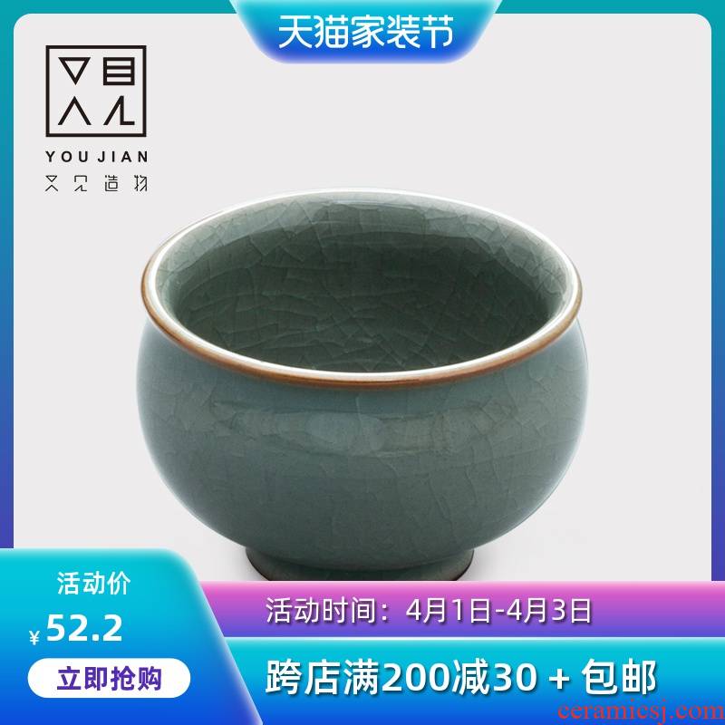 And creation of the creative hand cup individual cup cup of kung fu masters cup elder brother up with ceramic tea cup sample tea cup