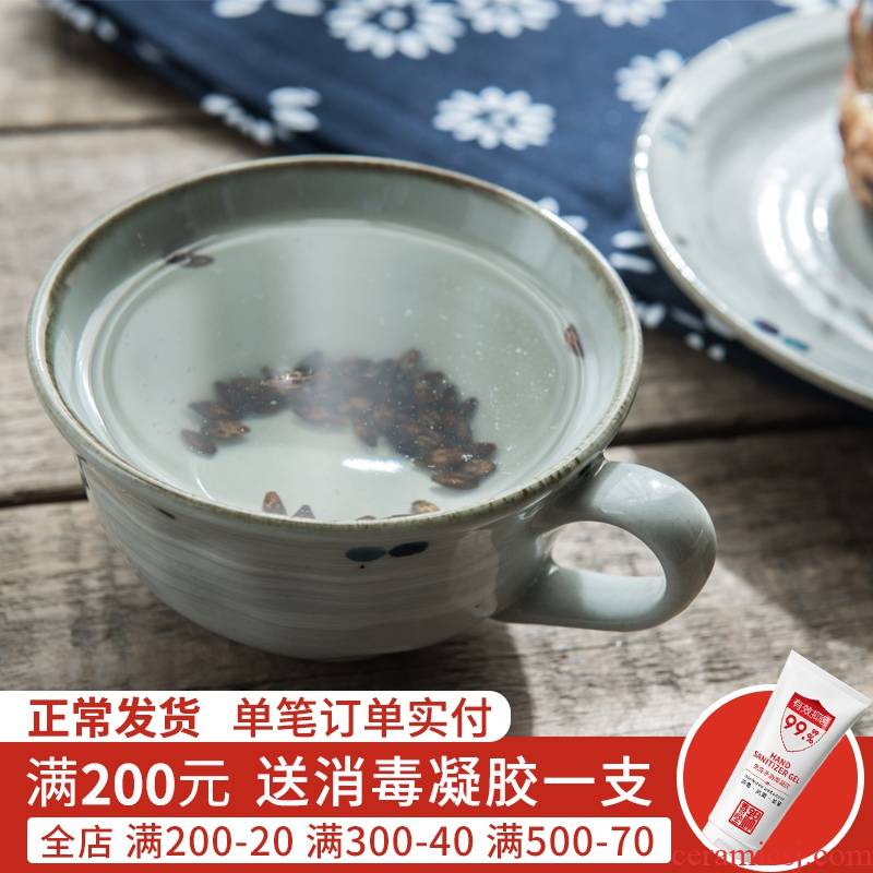 Jian Lin, a Japanese creative ceramic afternoon tea set ten grass hand coffee cup blue glass cup