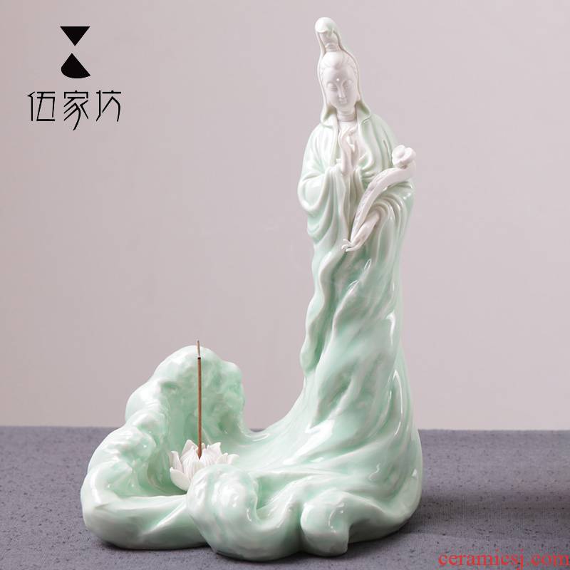 The Wu family fang comfortable guanyin household act the role ofing is tasted furnishing articles WJF00200 cigarette hand - carved ceramic characters