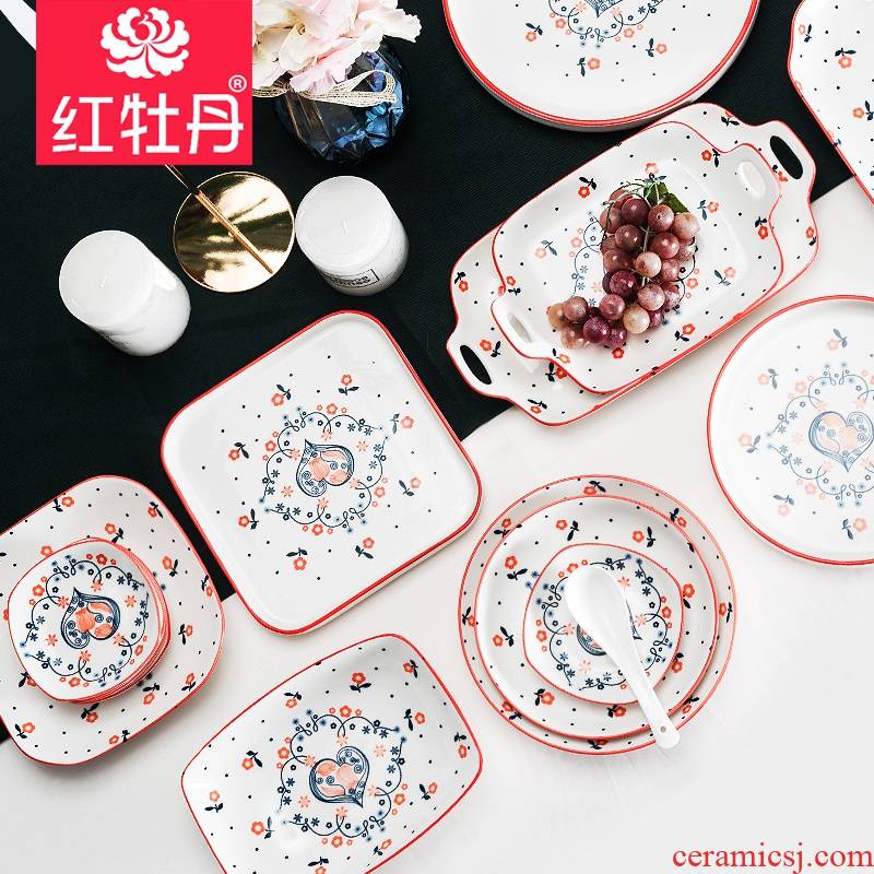 Dishwasher glair ins web celebrity ceramics tableware dishes suit household individuality creative individual dish bowl