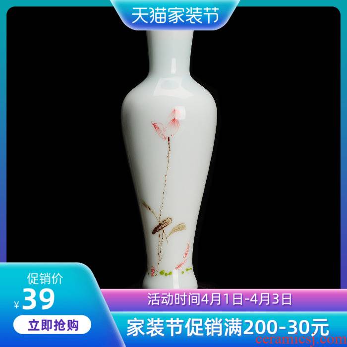 The Vases, flower implement floret bottle of modern fashion flower receptacle jingdezhen ceramics household act the role ofing is tasted hand - made flowers inserted