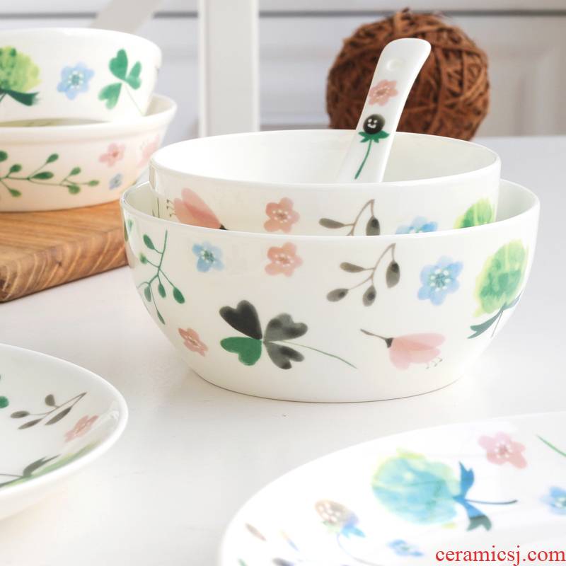 Autumn moon creative ipads porcelain bowl dish dish dish one household ceramics tableware item sets