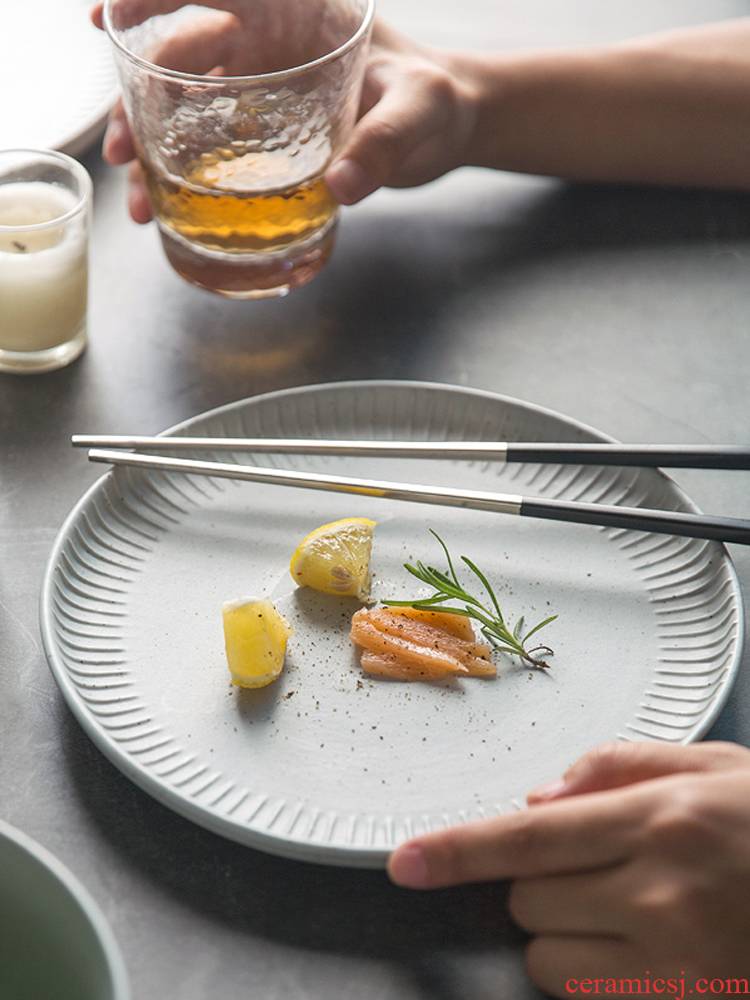 Nordic ins single steak Japanese household ceramic plate plates dish food dish fruit bowl nice plate