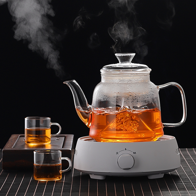 High temperature resistant glass curing pot steam cooking pot steaming kettle boil tea, black tea pot household electrical TaoLu suit