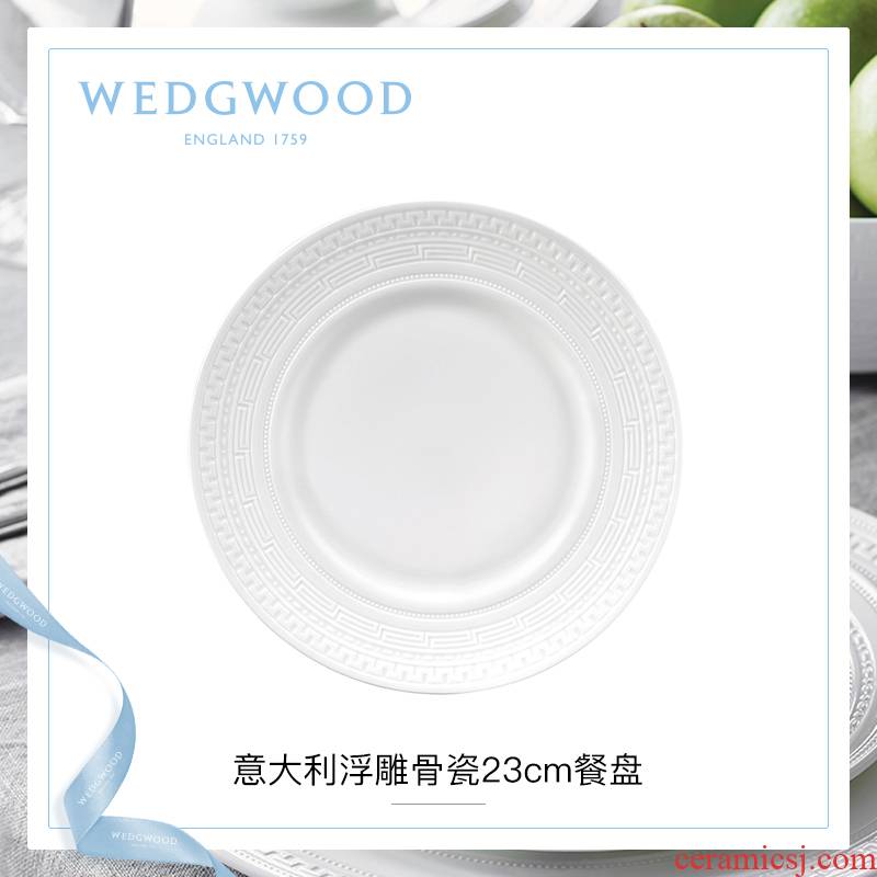 WEDGWOOD waterford WEDGWOOD Italian embossed plate ipads porcelain dish dish household utensils European box