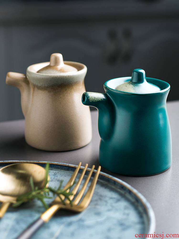 Porcelain color beauty Japanese - style sauce variable glaze ceramic pot of oil can vinegar sauce pot of oil pot restaurant soy sauce bottles