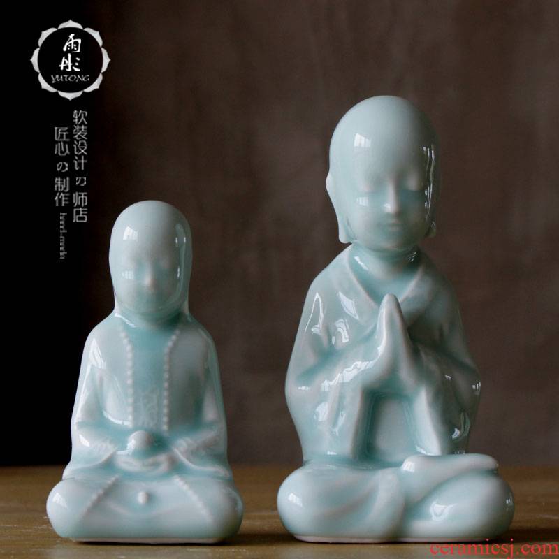 Rain tong home | jingdezhen ceramics manual shadow celadon household decorative furnishing articles anddrunkenness ceramic decoration process
