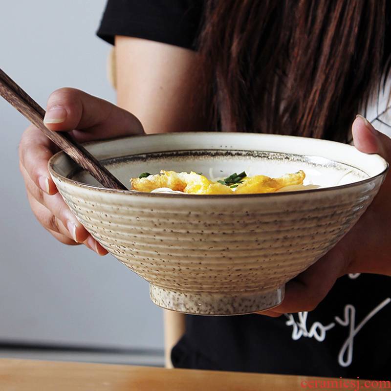 Creative Japanese ramen rainbow such as bowl hat to rainbow such as bowl bowl beef home big rainbow such as bowl noodles bowl of soup bowl move retro ceramics