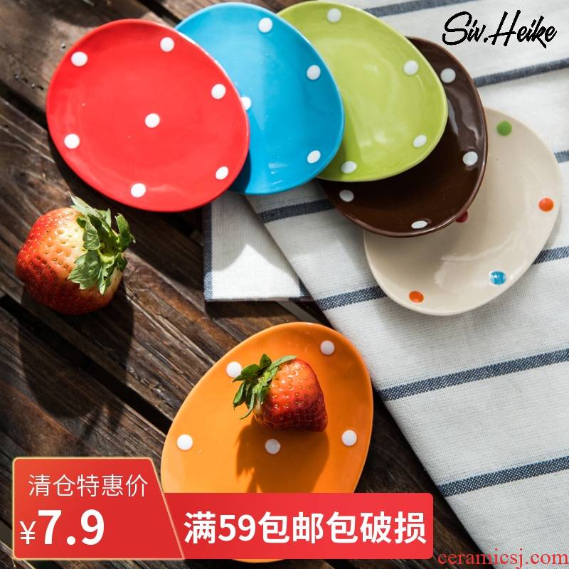 Wave point color home ins express it in Japanese ceramic disc sauce dip seasoning dish dish serving western tableware