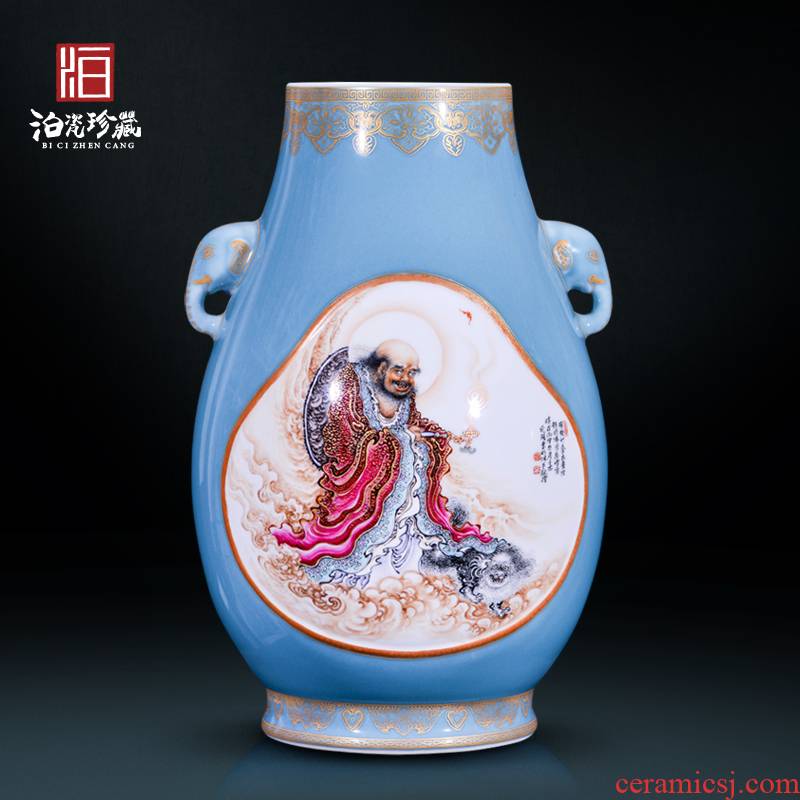High - quality goods of jingdezhen ceramics hui - Ming wu master hand draw the characters of new Chinese style household decoration vase furnishing articles