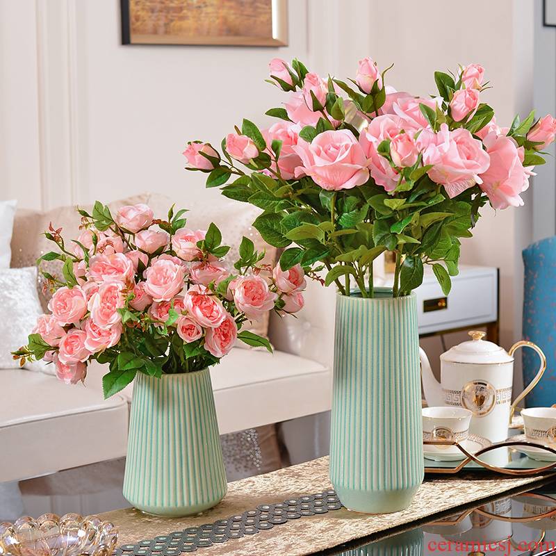 Contracted and I creative furnishing articles Nordic desktop ceramic vases, flower arrangement, household living room table decoration decoration