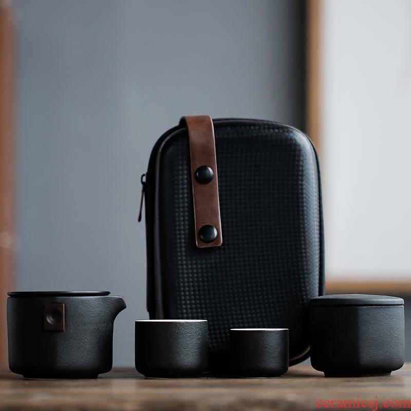 Porcelain # constant travel small crack a pot of tea set suit portable bag type 2 cups of single is suing kung fu teapot
