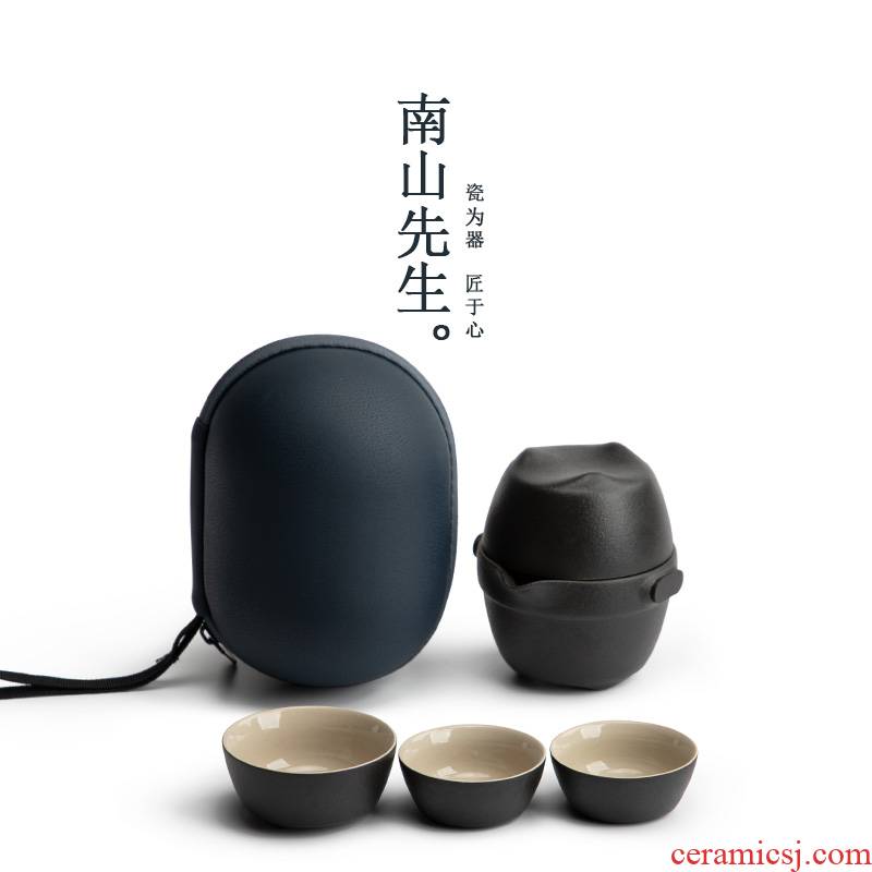 Mr Nan shan travel tea set crack glass ceramic portable tea sets, small contracted teapot customize logo