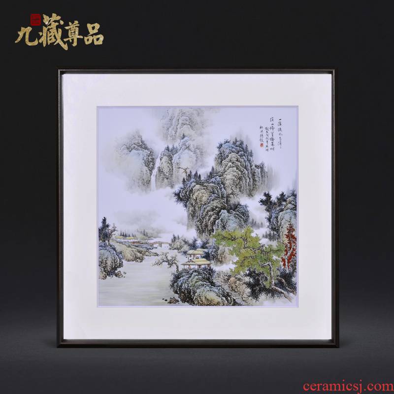 Jingdezhen ceramic dong - Ming li masters hand draw water trickling figure adornment porcelain plate paintings of Chinese style household decoration