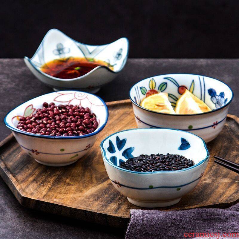 Creative snacks Japanese flavor dish household condiment bowls bowl of vinegar disc move ceramic dip small dish of soy sauce flavor dishes