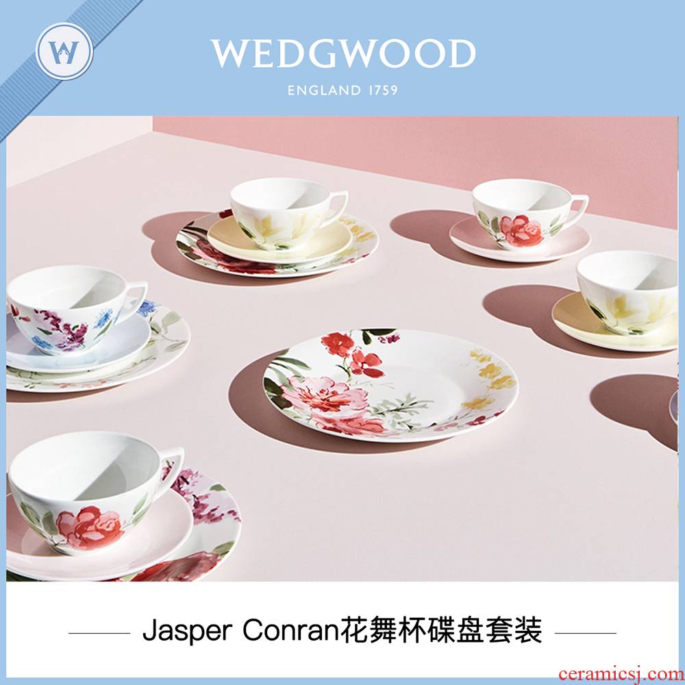 Wedgwood waterford Wedgwood Jasper Conran flower dance ipads porcelain cup 1 disc plate cup the dishes in the afternoon