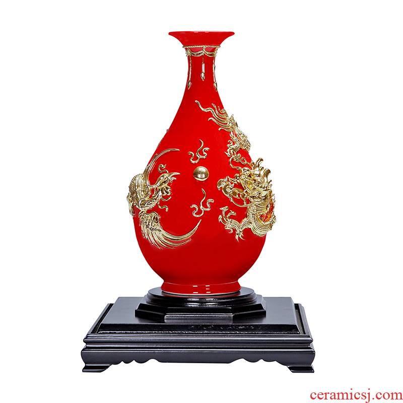 Really sheng paint line carve okho spring in extremely good fortune wedding gifts ceramic feng shui furnishing articles sitting room ark, scaffolder