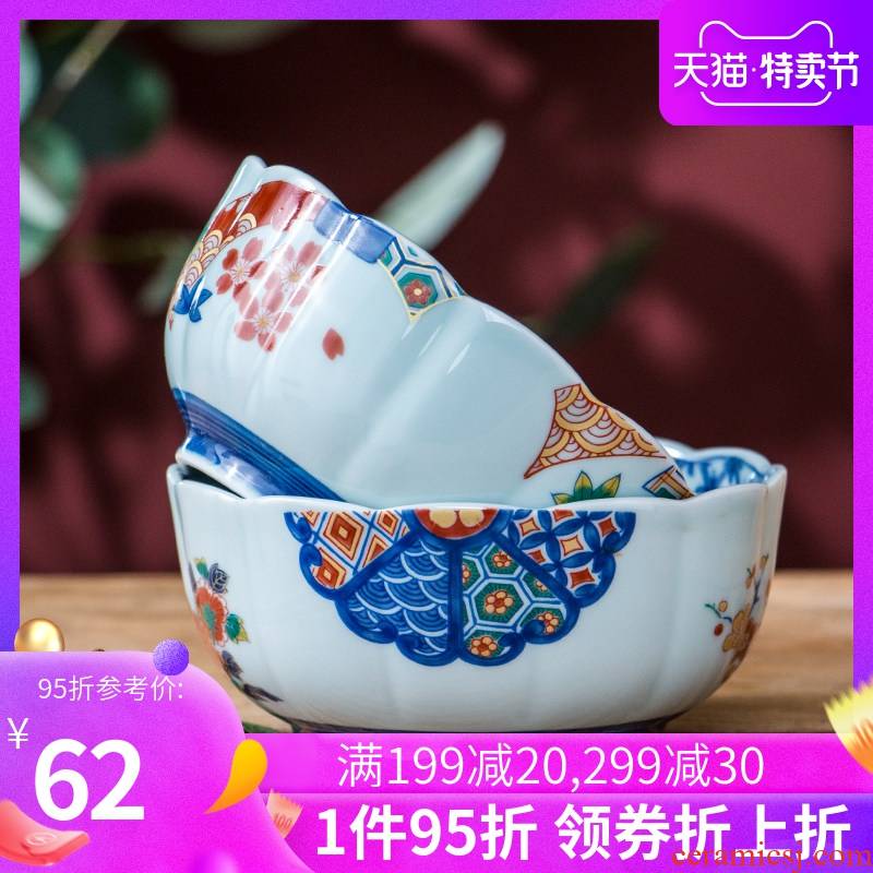 Japan imports ceramic household contracted checking applique restoring ancient ways in ancient Ivan imported rice bowls
