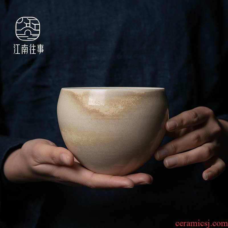 Jiangnan past ceramic tea - leaf bucket water jar dust firewood kung fu tea tea accessories of zen built in hot water bucket