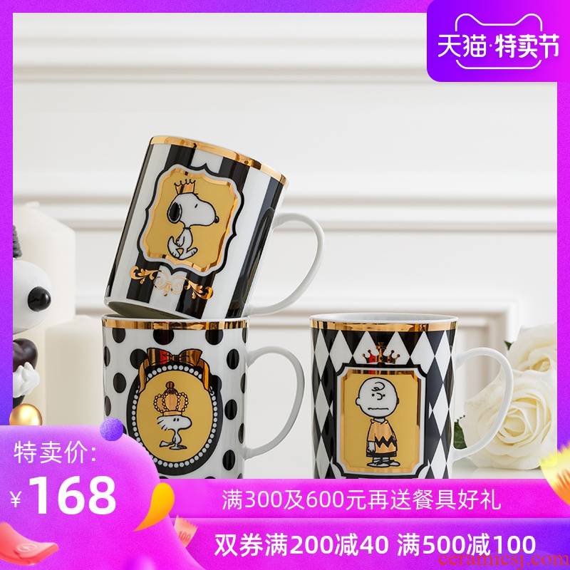 Snoopy Snoopy keller of coffee mugs Japanese imports of American cartoon cup household glass