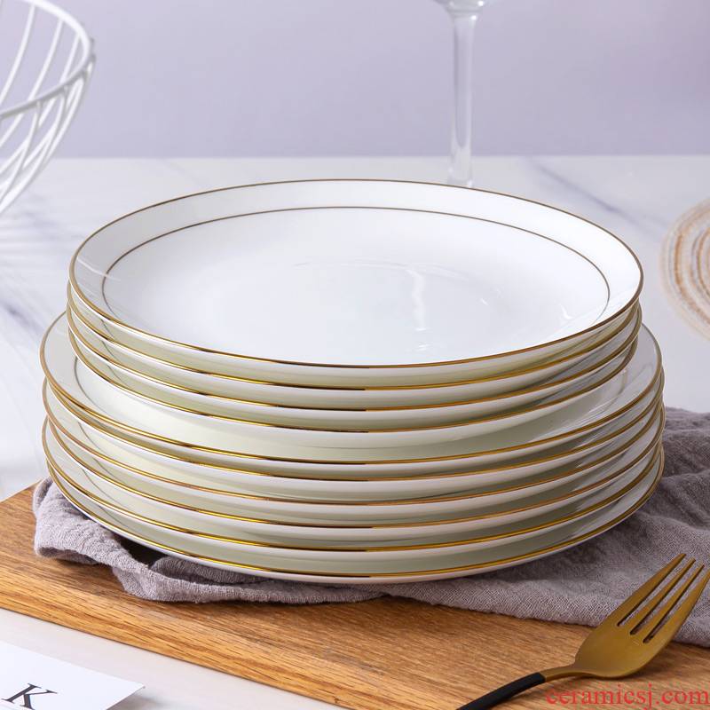 Dish Dish Dish household jingdezhen ceramic Dish west fruit bowl set up up phnom penh ipads porcelain tableware plate suit ipads plate