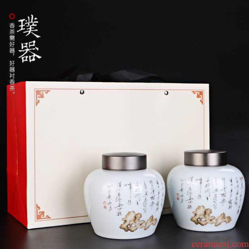 Ceramic tea pot seal pot size boxes of pu - erh tea barrel wake tea, tea boxes custom logo