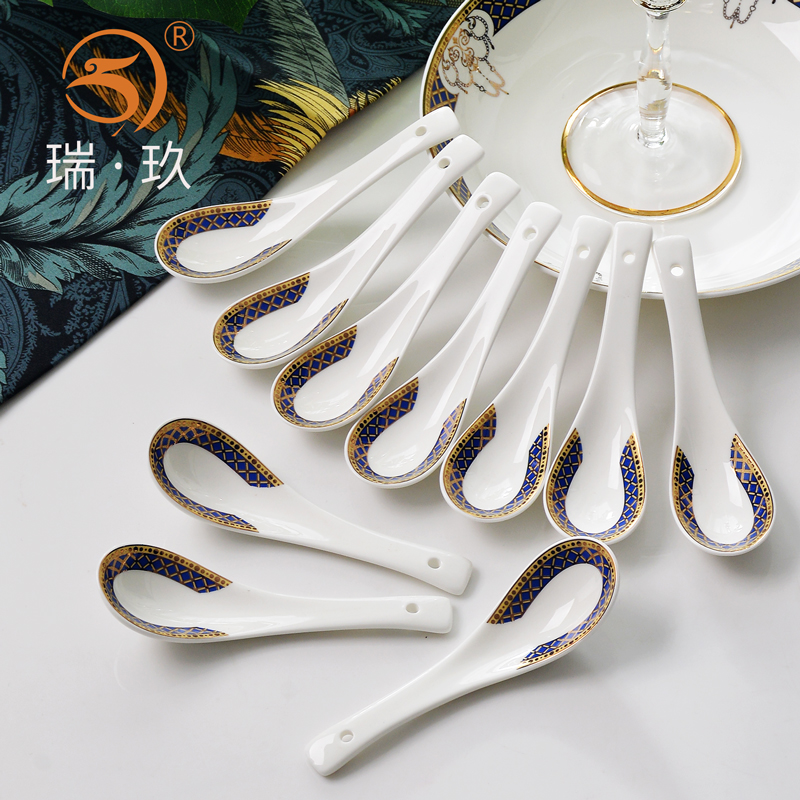 10 home drop ipads porcelain spoons ipads China environmental ceramic spoon, non - stick porcelain run spoon, run up