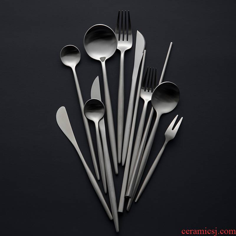 TaoDian western food steak knife and fork spoon set 304 stainless steel household tableware plate full web celebrity knife and fork spoon